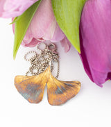 Silber Anhänger Ginkgoblatt