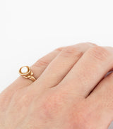 Bronze Ring Blütenkelch Gr. 49