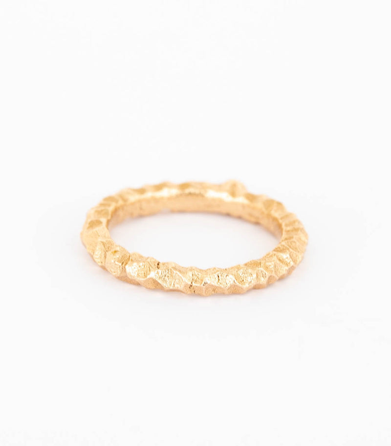 Bronze Ring facettiert Gr. 56