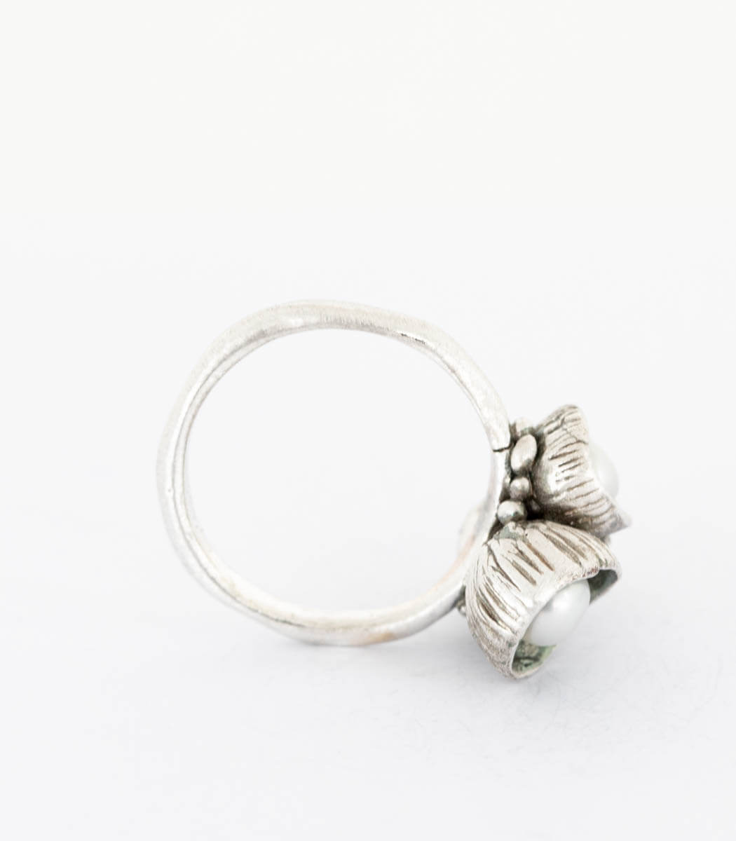 Silber Ring Blütenkelch Gr. 49