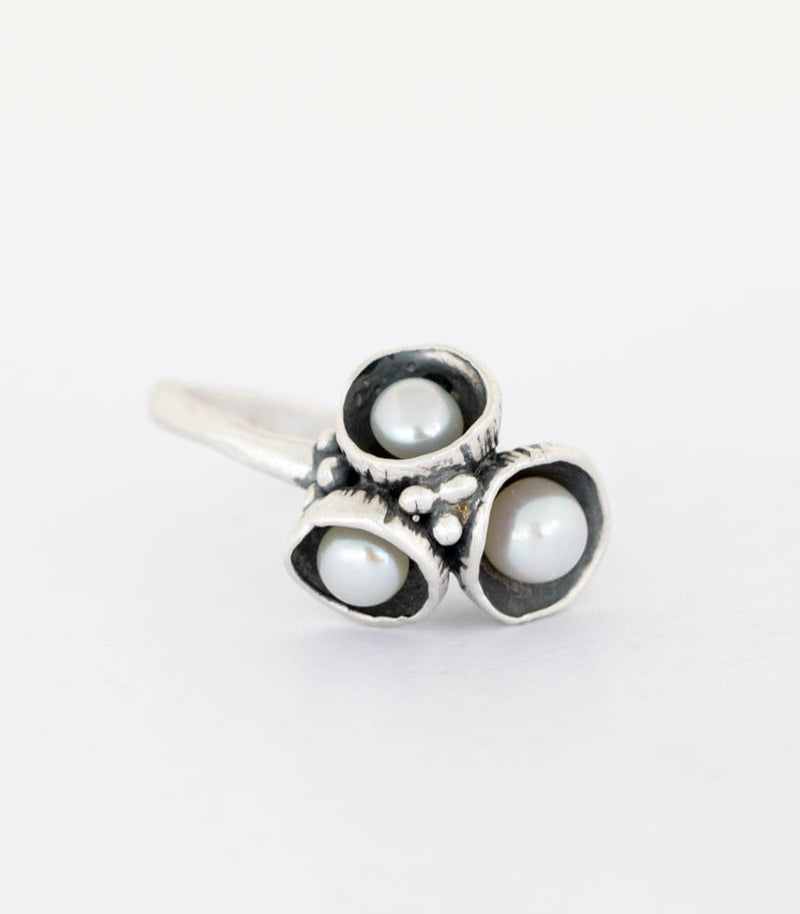 Silber Ring Blütenkelch Gr. 51