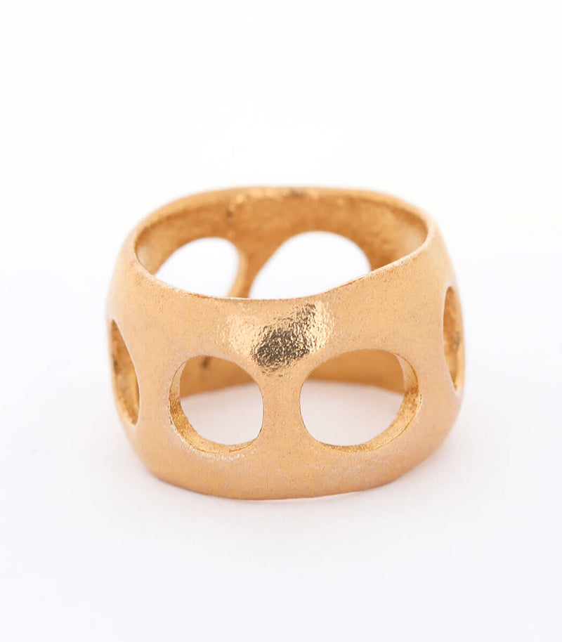 Bronze Ring Lochgestein Gr. 54