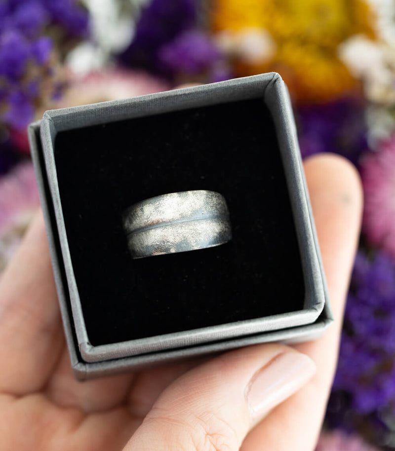 Silber Ring Olive Gr. 59