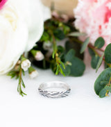 Silber Ring Gräser Gr. 55