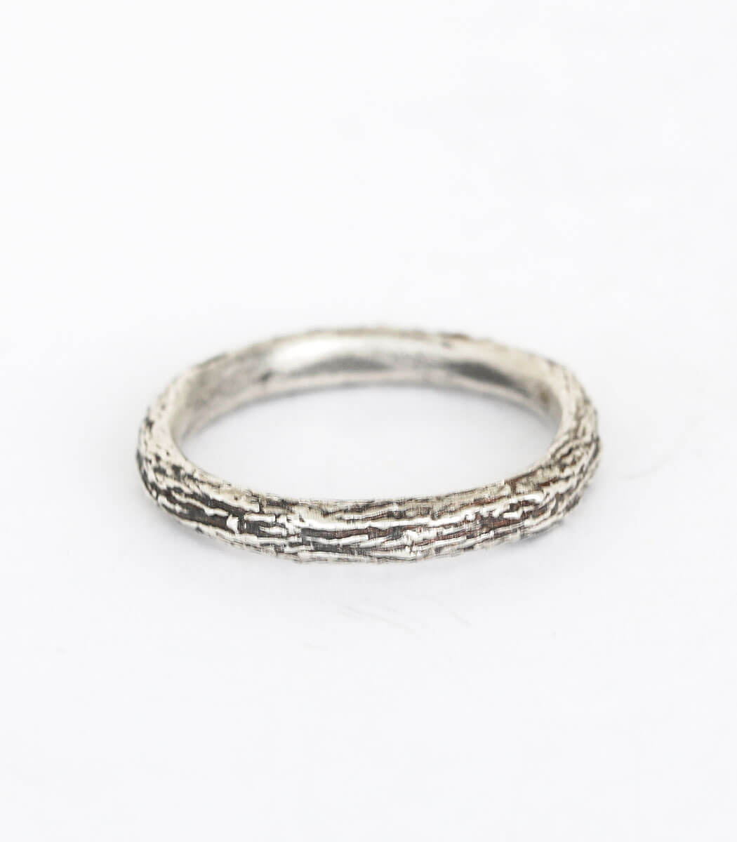 Ring Silber Baumrinde Gr.54