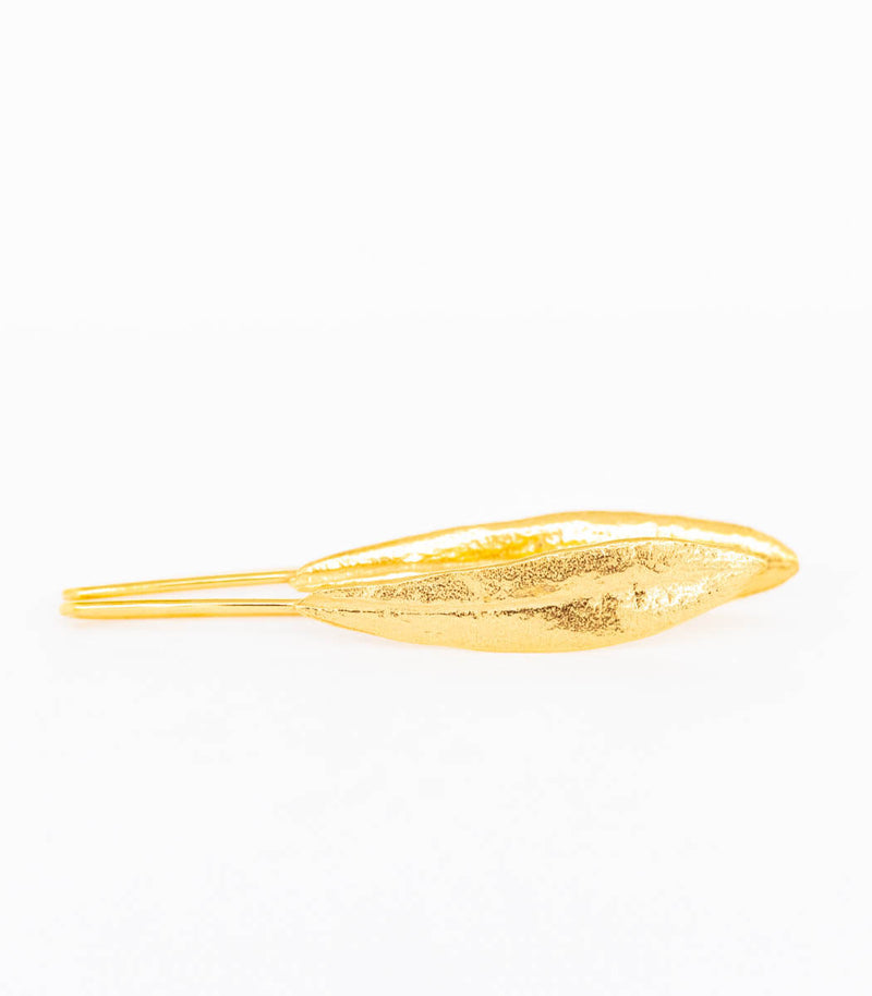 Gold Ohrhänger Olivenblatt