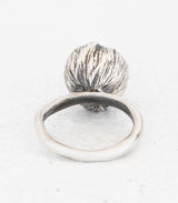 Silber Ring Blüte Perle Gr. 54