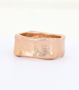 Bronze Ring Steinstruktur Gr. 59
