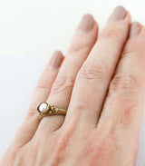 Bronze Ring Blütenkelch Gr. 53