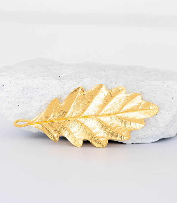 Gold Anhänger Eichenblatt