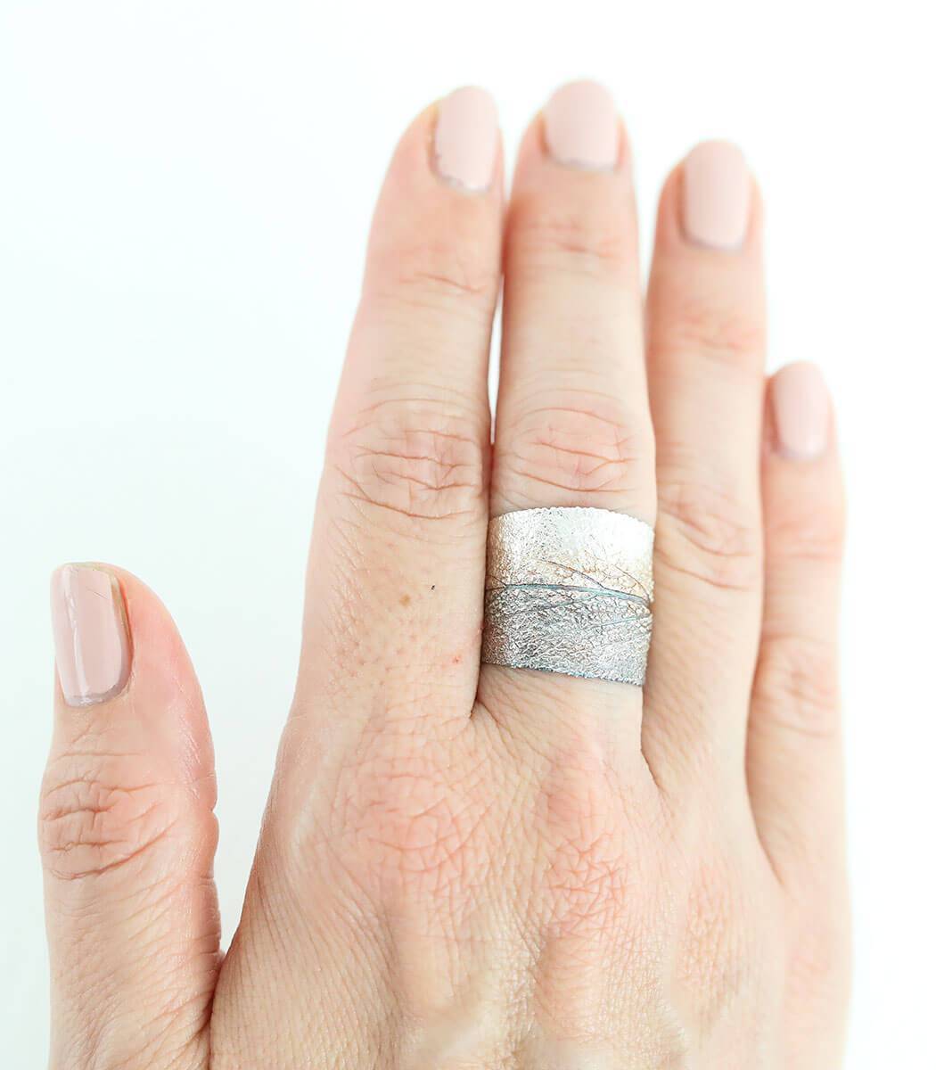 Silber Ring Salbei Gr. 61