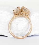 Bronze Ring Blütenkelch Gr. 57