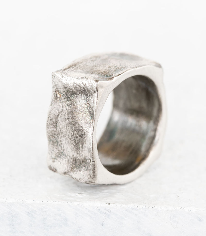 Silber Ring Steinstruktur Gr. 56