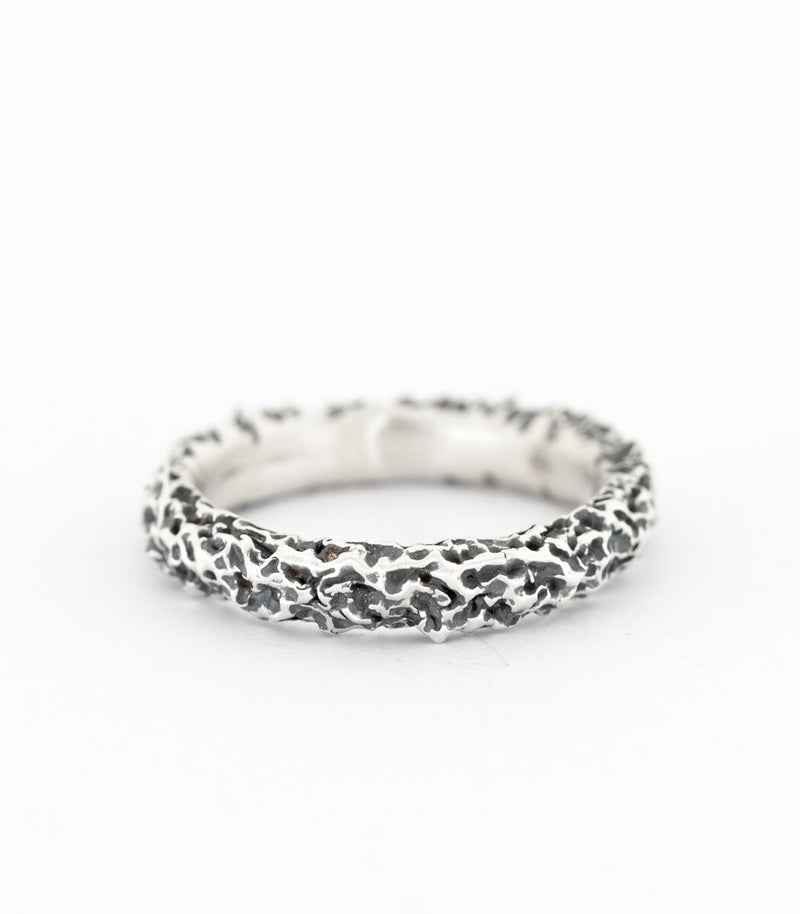 Silber Ring Korallenstruktur schmal Gr. 56