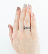 Silber Ring Korallenstruktur schmal Gr. 53