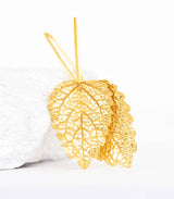 Gold Ohrhänger Melissenblatt