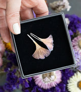 Silber Ohrhänger Ginkgoblatt