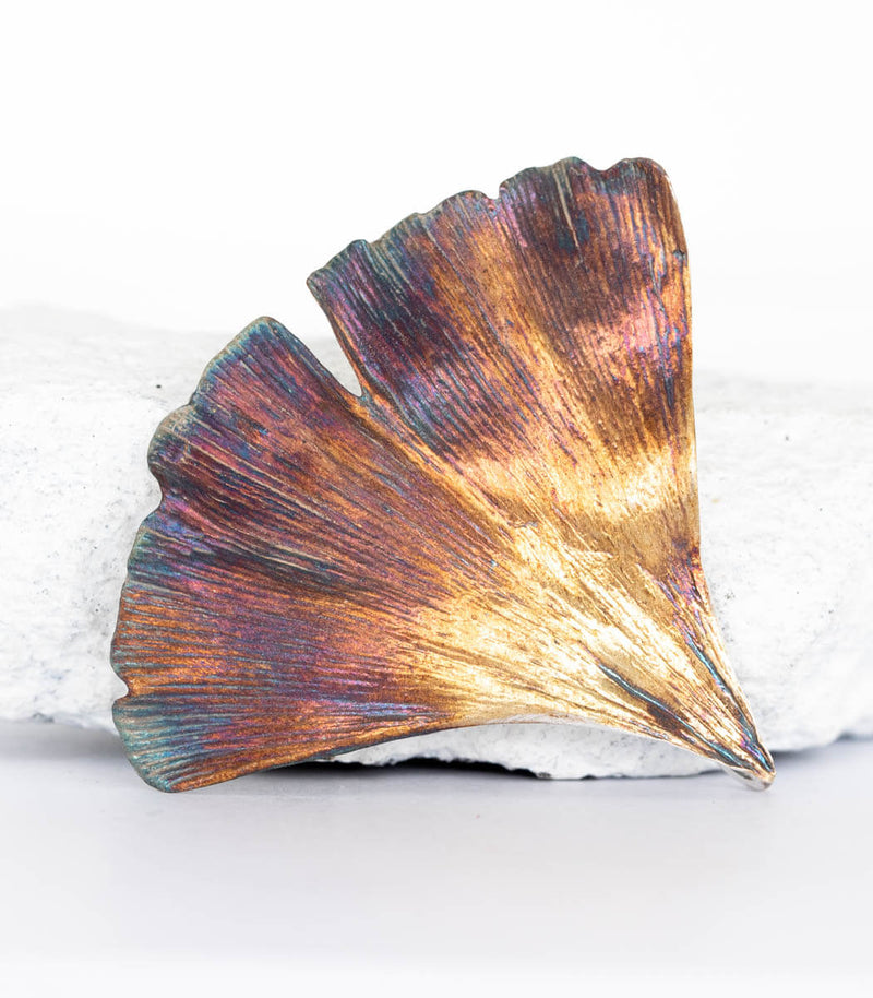 Silber Anhänger Ginkgoblatt