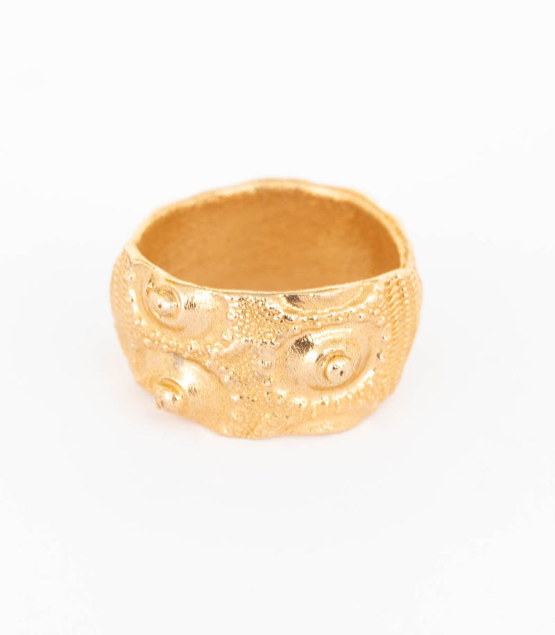 Bronze Ring Seeigel Gr. 57