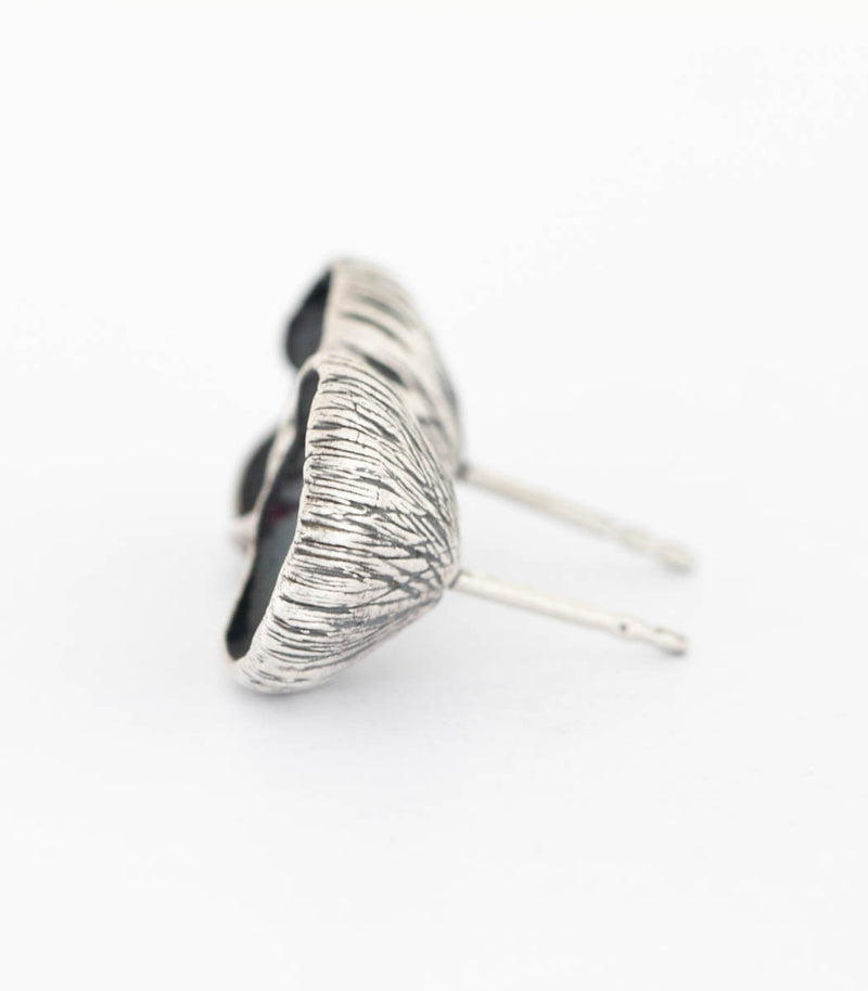 Silber Ohrstecker Blüte Perle