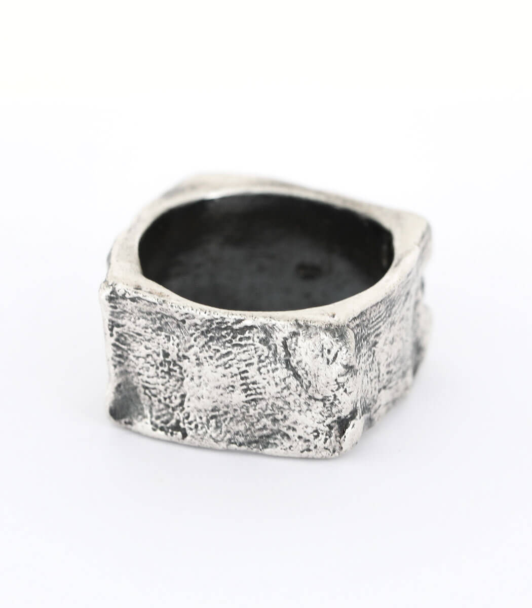 Silber Ring Steinstruktur Gr. 53