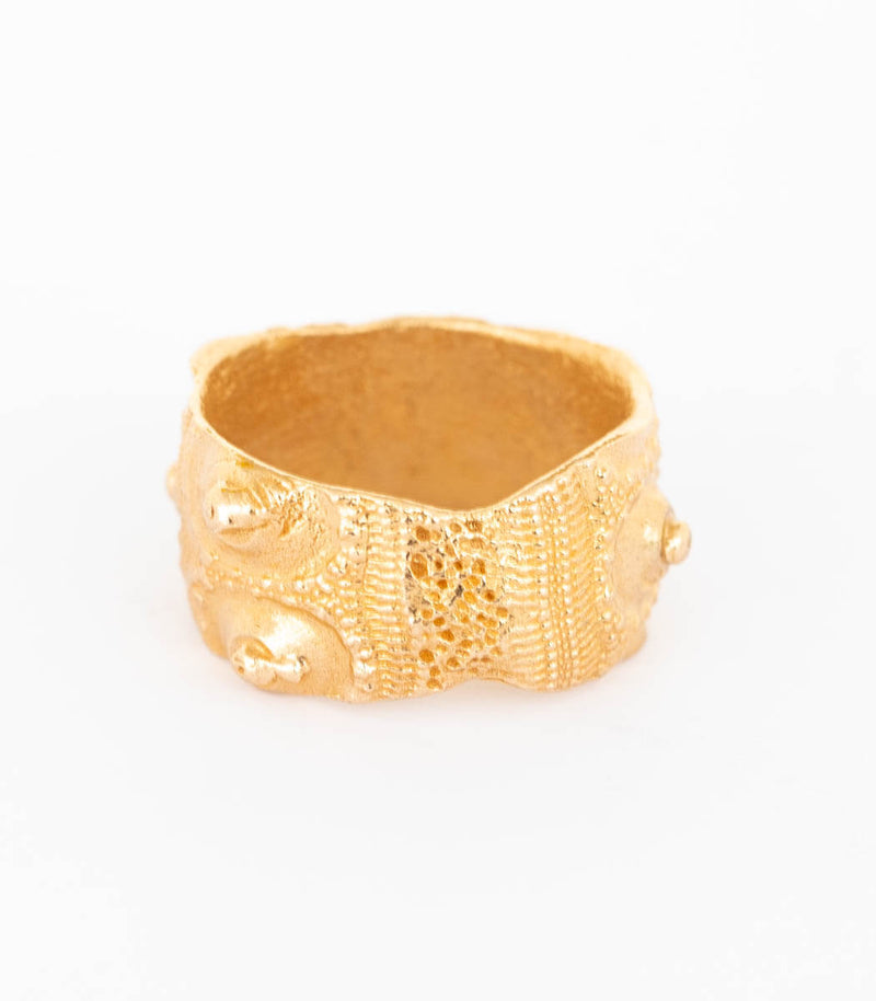 Bronze Ring Seeigel Gr. 57