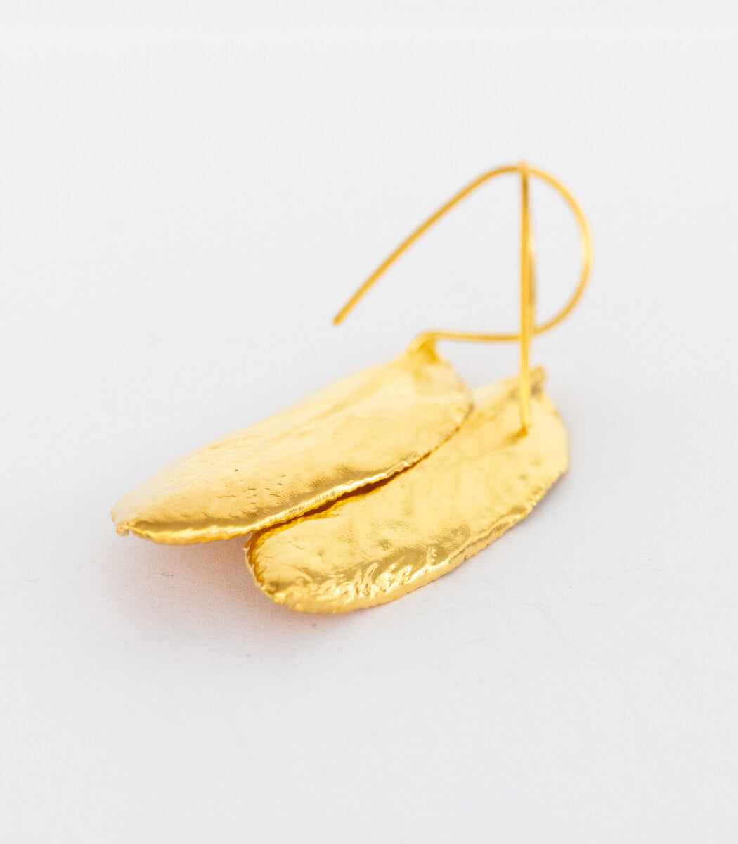 Gold Ohrhänger Salbeiblatt