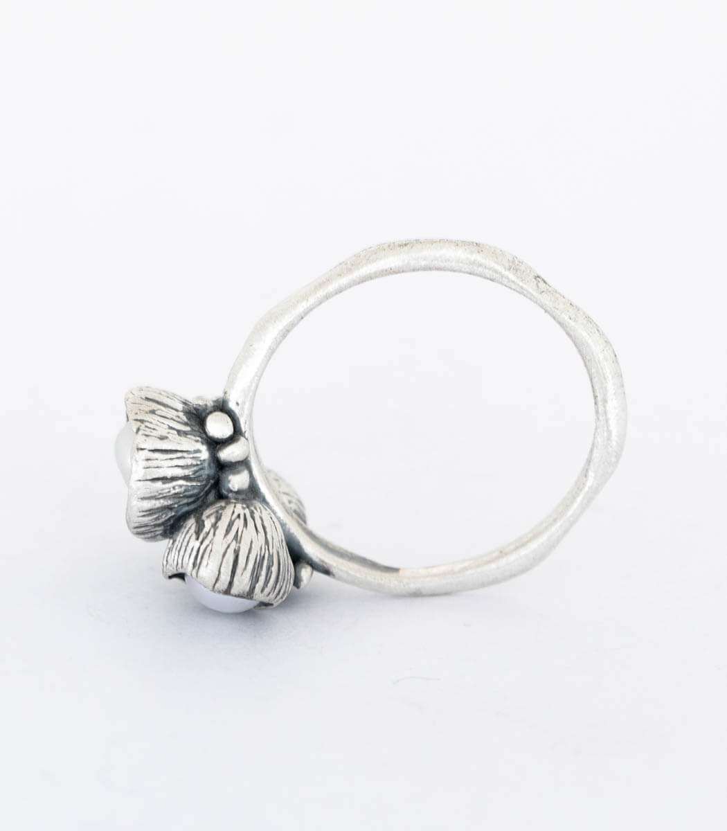 Silber Ring Blütenkelch Gr. 52