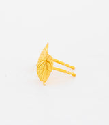 Gold Ohrstecker Lindenblatt