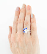 Silber Ring Blume Gr. 54
