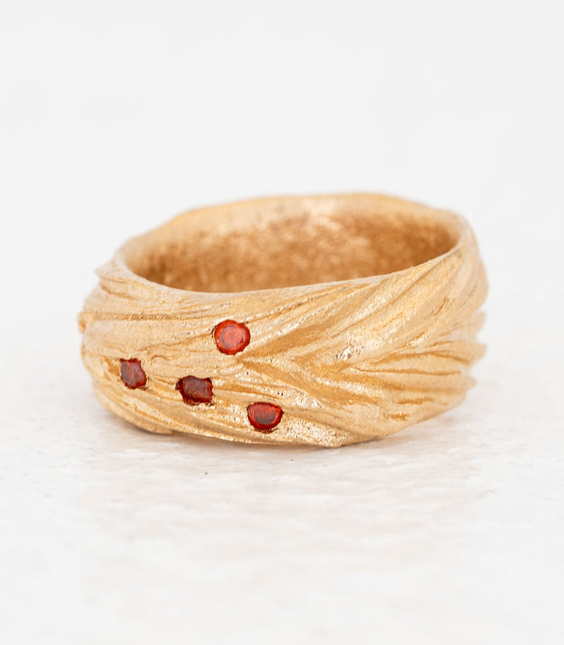 Bronze Ring Getreideähre Gr. 52