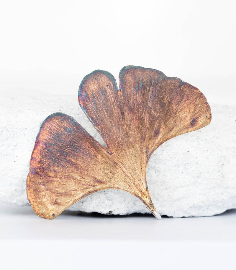 Silber Anhänger Ginkgoblatt