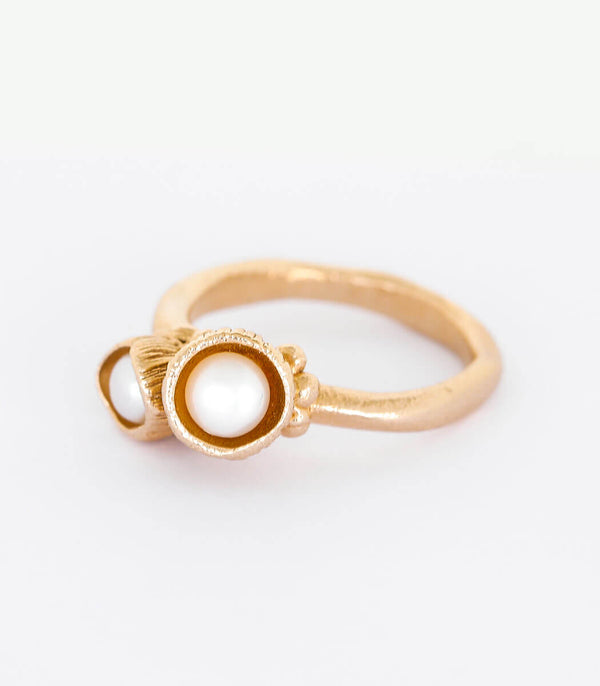 Bronze Ring Blütenkelch Gr. 53