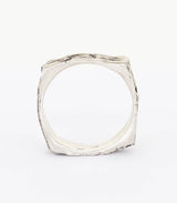 Silber Ring Steinstruktur schmal Gr. 61