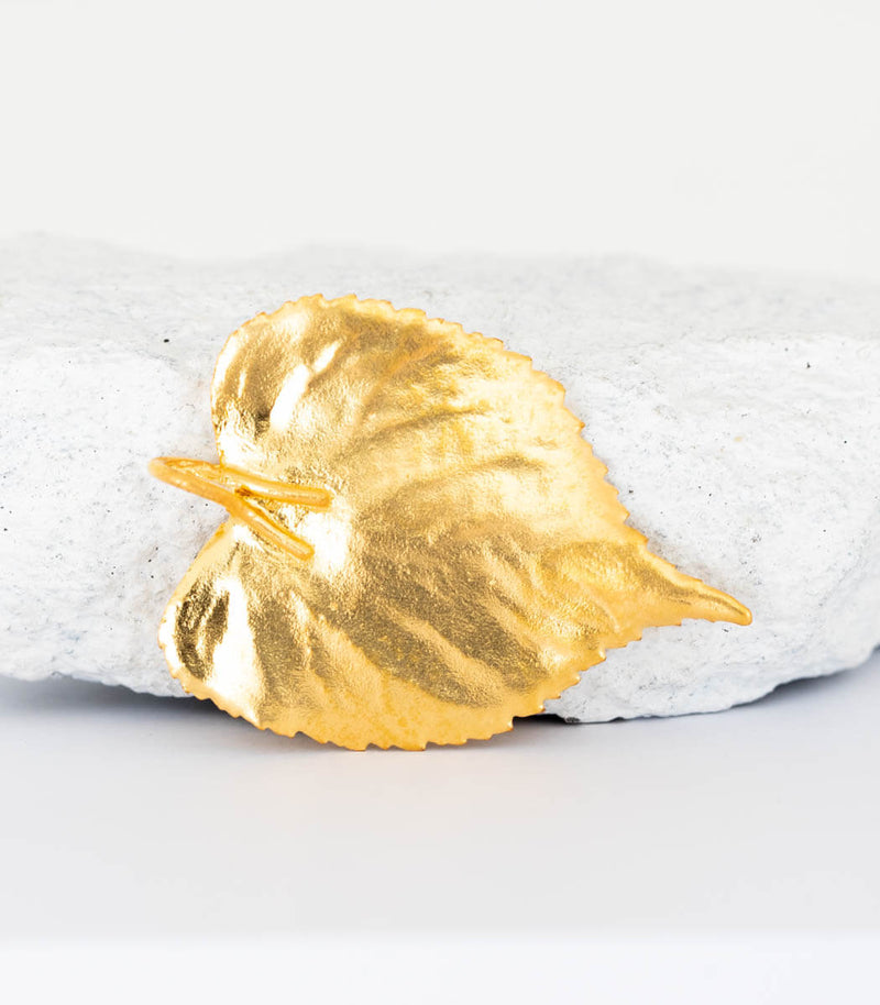 Gold Anhänger Lindenblatt
