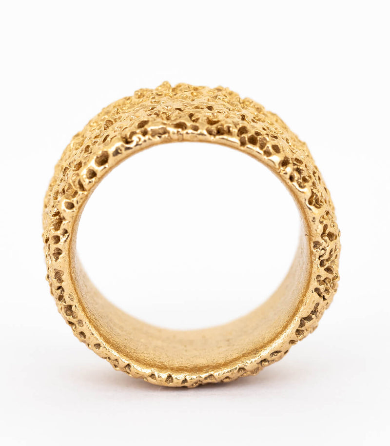 Bronze Ring Korallenstruktur Gr. 59