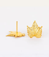 Gold Ohrstecker Weinblatt