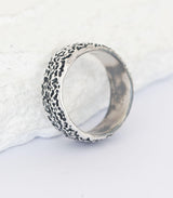 Silber Ring Korallenstruktur Gr. 54