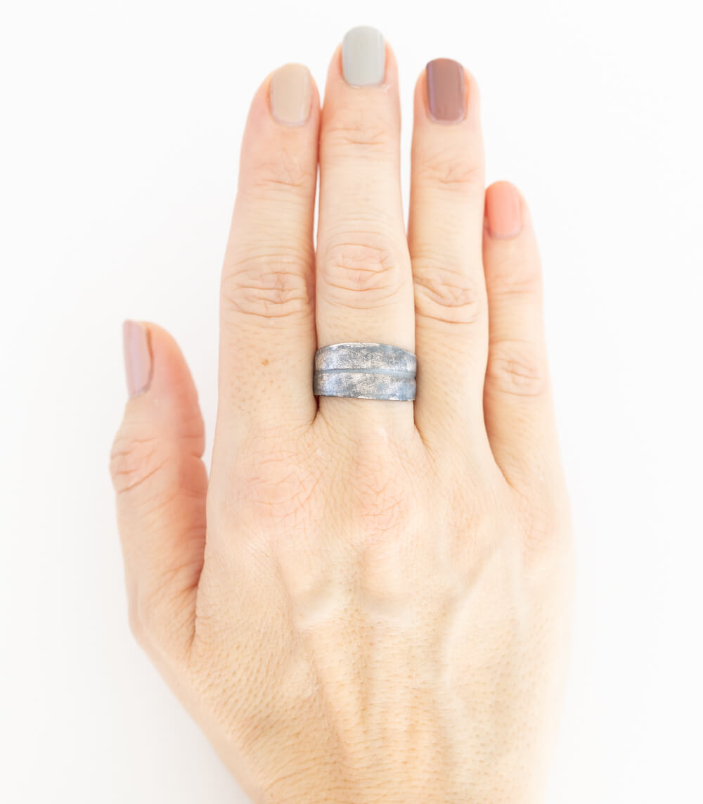 Silber Ring Olive Gr. 60