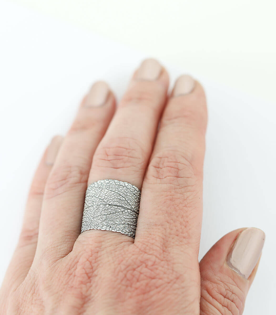 Silber Ring Salbei Gr.60