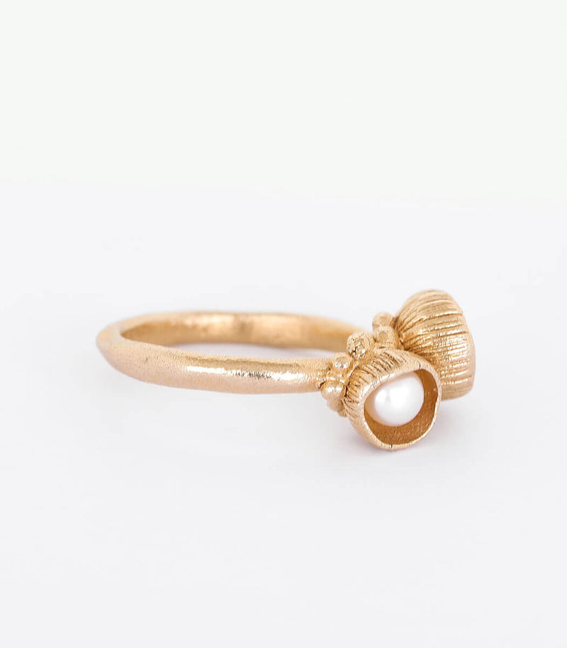 Bronze Ring Blütenkelch Gr. 58