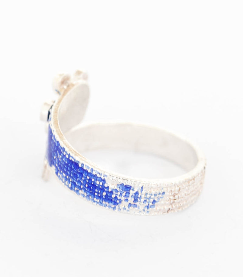 Silber Ring Blume Gr. 63