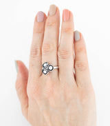 Silber Ring Blütenkelch Gr. 56