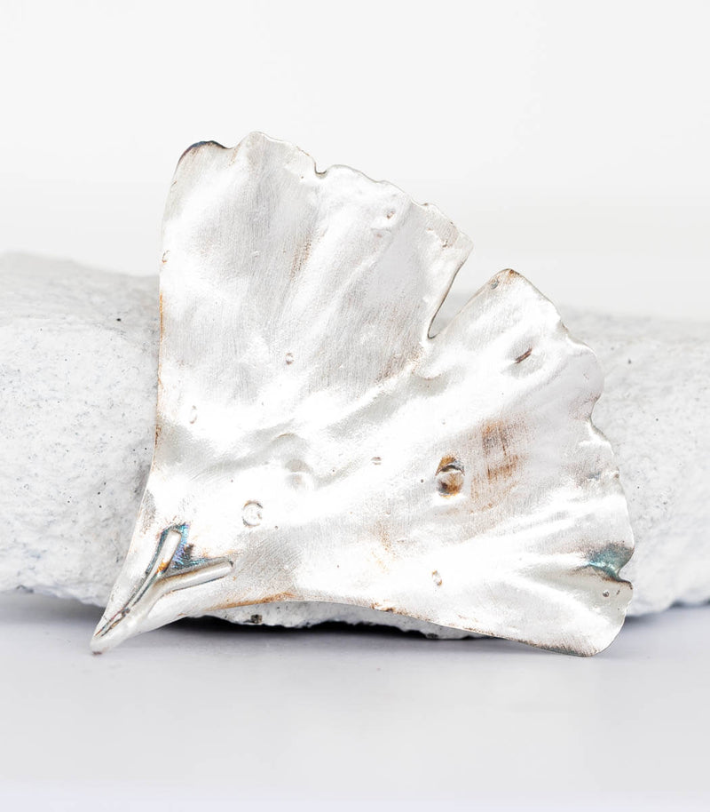 Silber Anhänger Ginkgoblatt