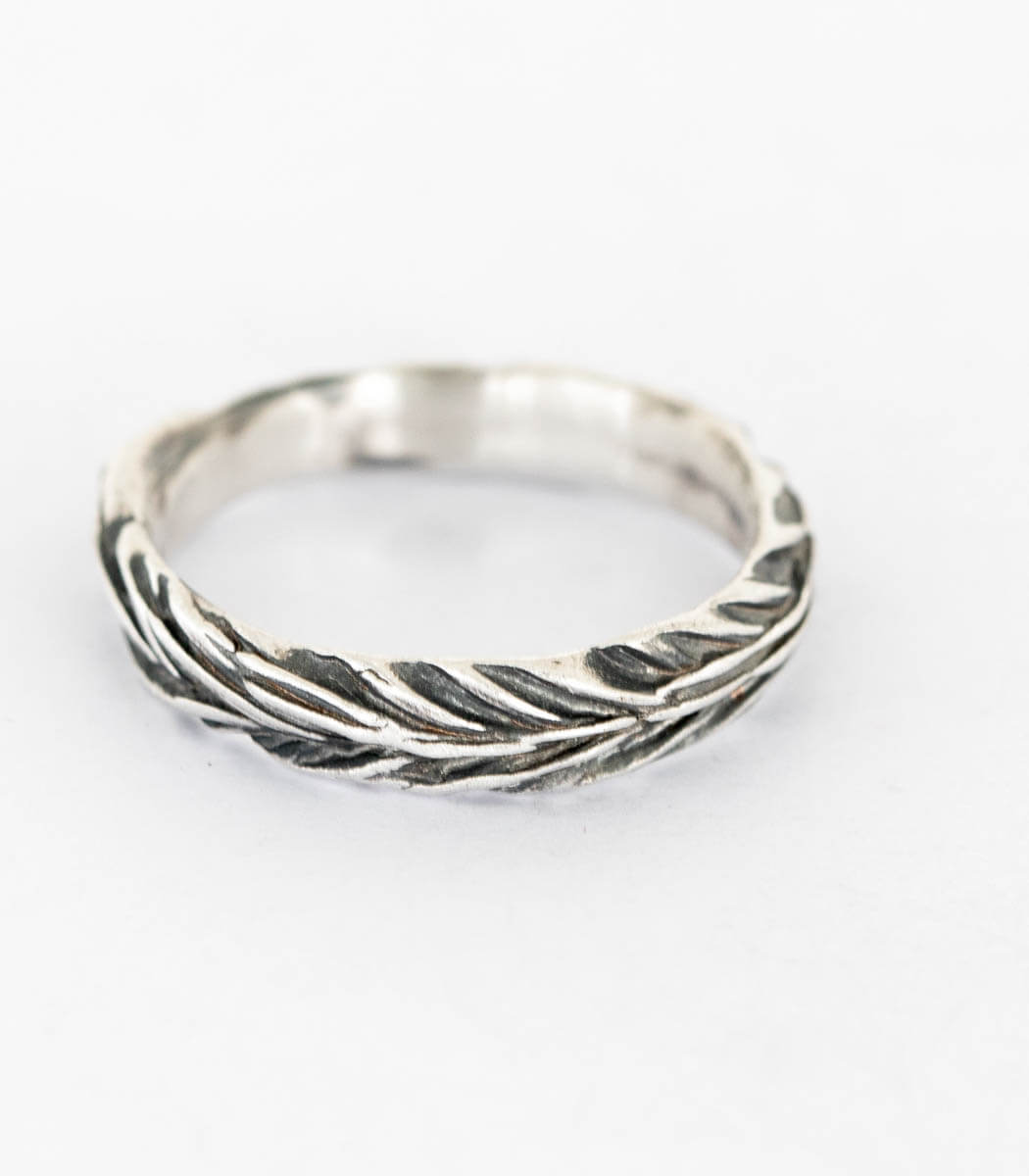 Silber Ring Gräser Gr. 54