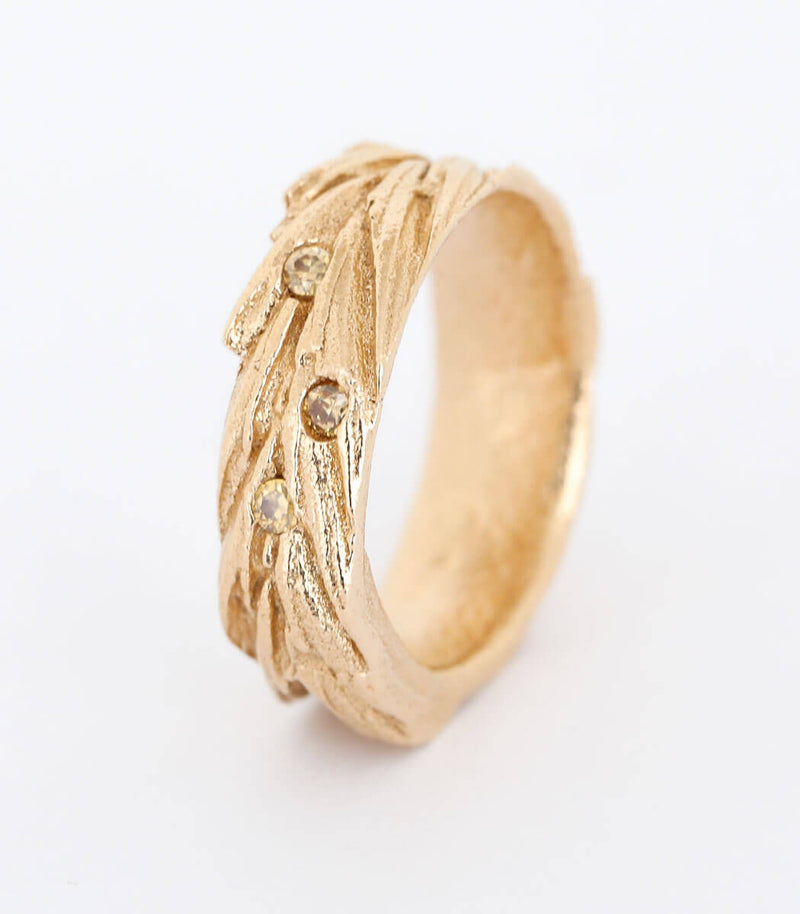 Bronze Ring Getreideähre Gr. 56