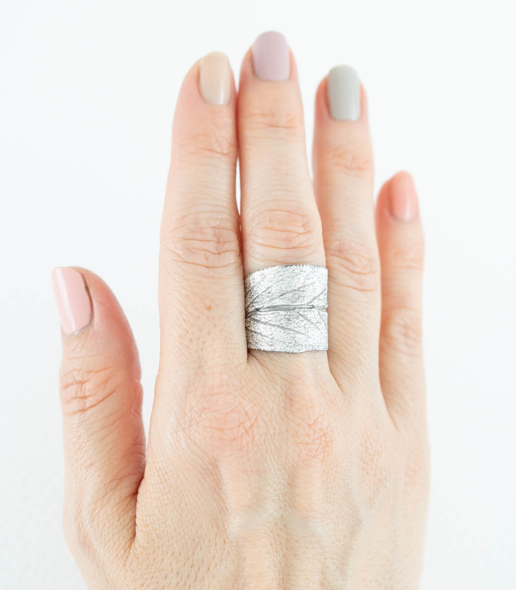 Silber Ring Salbei Gr.62