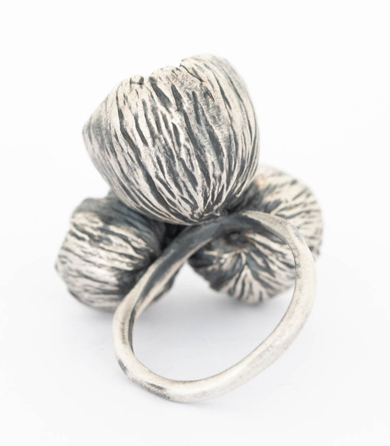 Silber Ring 3 Blüten Gr. 53