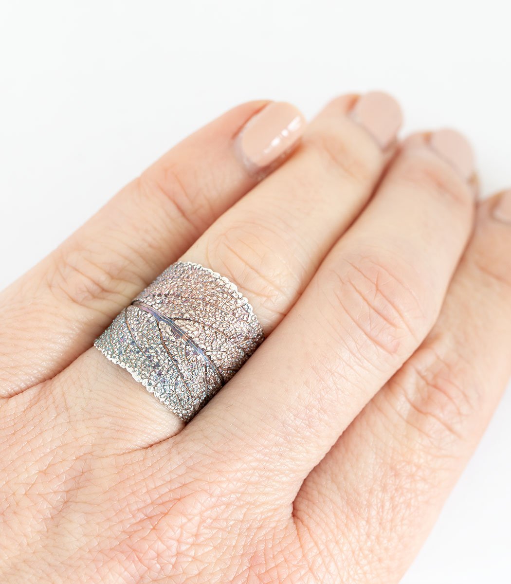 Silber Ring Salbeiblatt