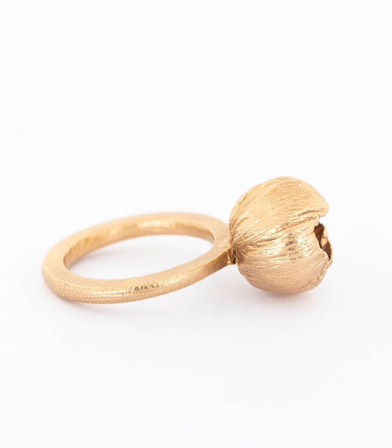 Bronze Ring Blüte Gr. 54